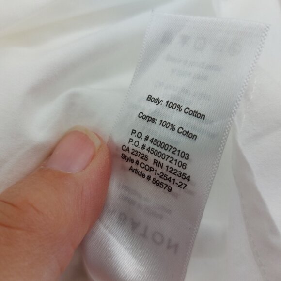 Aritzia Babaton Malik Blouse Top Shirt Off Shoulder Tie Sleeve White XS - Picture 6 of 7